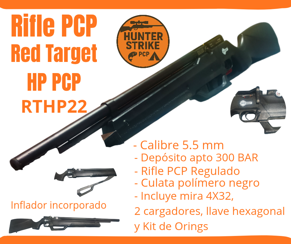 Carabina Rifle PCP Red Target HP PCP RTHP22 5.5